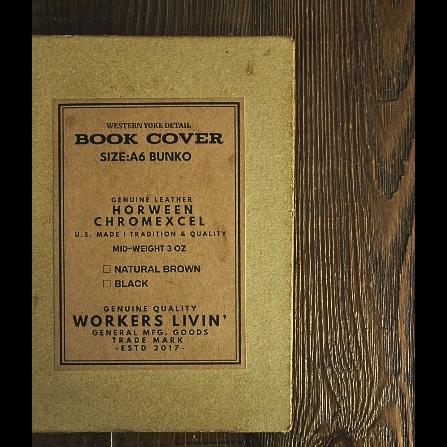 LEATHER BOOK COVER / 文庫サイズ MARYAM HORSE BUTT TEA CORE BLACK