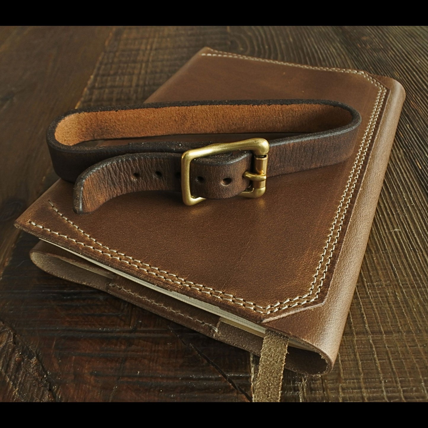 LEATHER BOOK COVER / 文庫サイズ HORWEEN CHROMEXCEL NATURAL BROWN